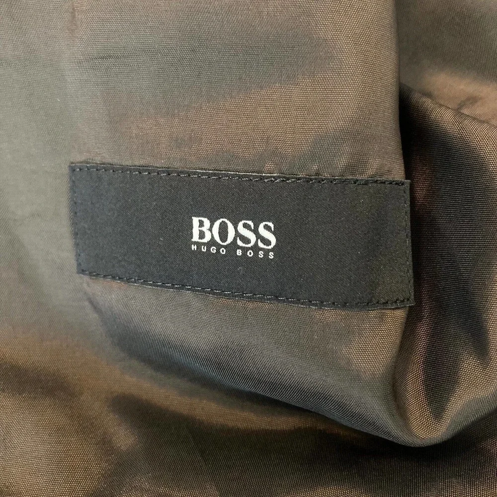 Hugo Boss Jacket Mens Sz 42L Super 100‎ Beige Wool Single-Breasted Blazer Suit
